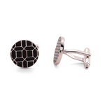 Load image into Gallery viewer, GEOMETRY CUFFLINKS - BLACK WHITE GOLD
