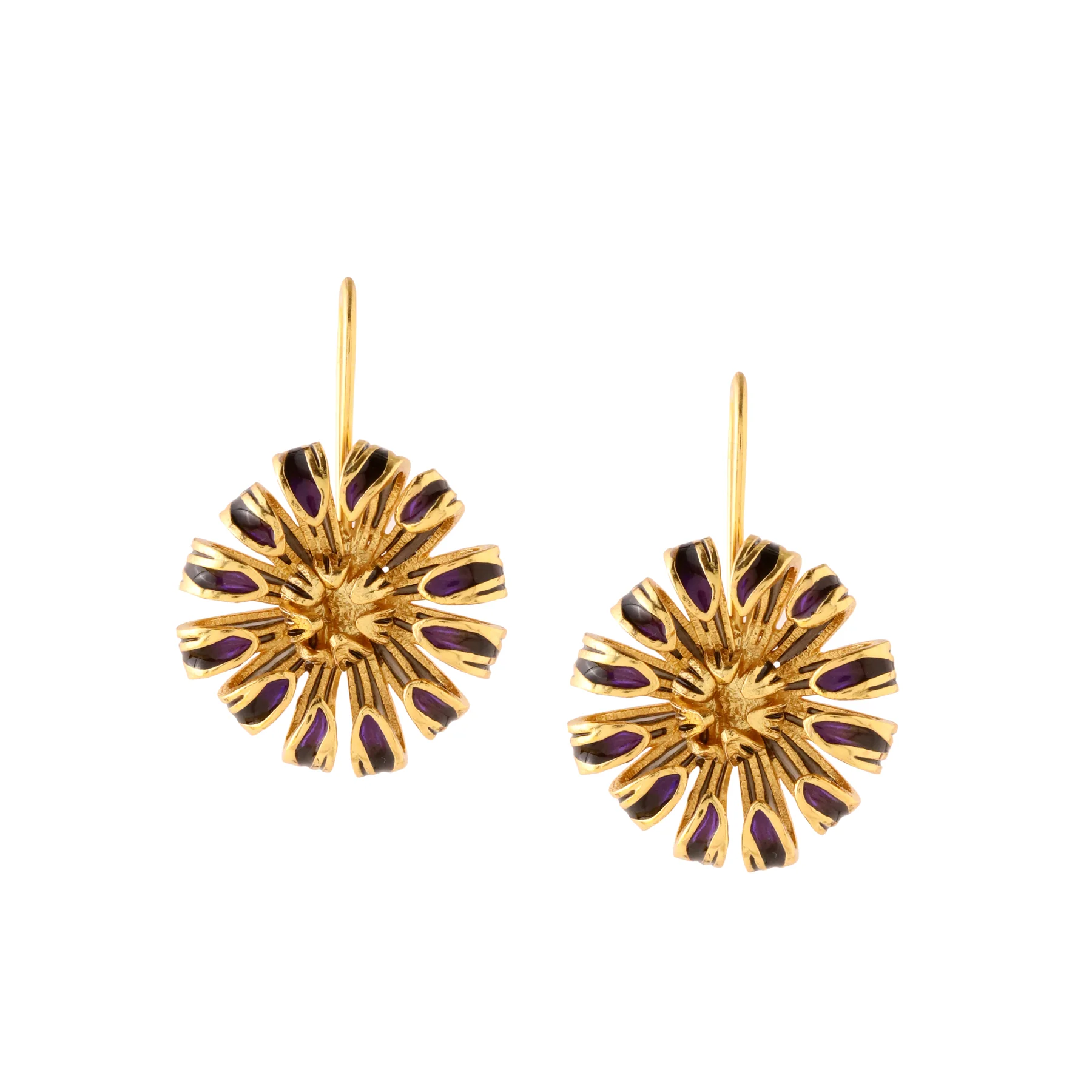 DAISY EARRINGS - AMETHYST AND SMOKY