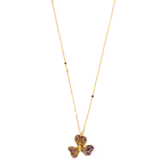 TINY FIORE NECKCHAIN - AMETHYST AND SMOKY