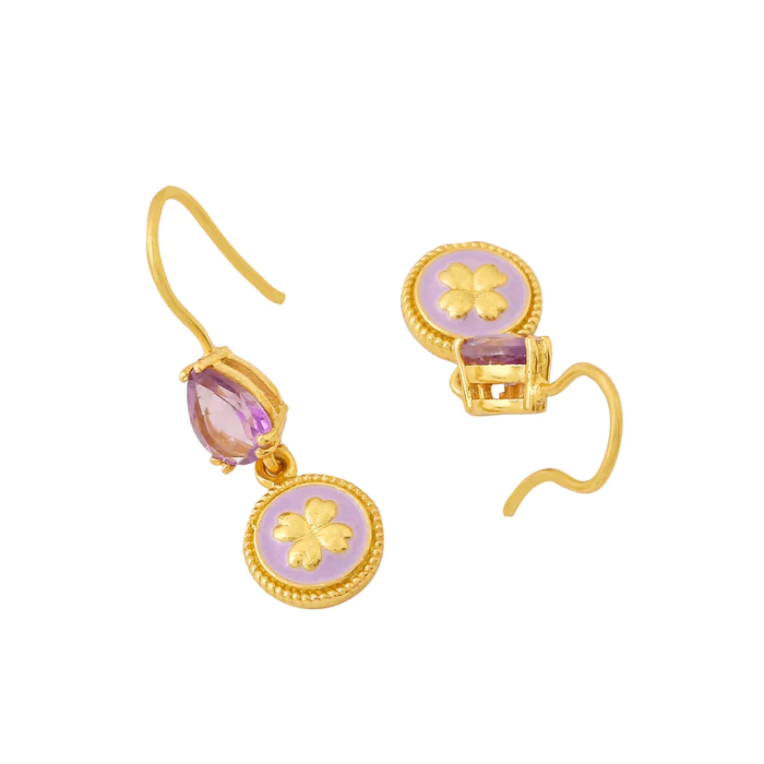 PEONY CLOVER MINI EARRINGS