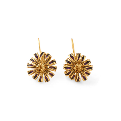 DAISY EARRINGS - AMETHYST AND SMOKY