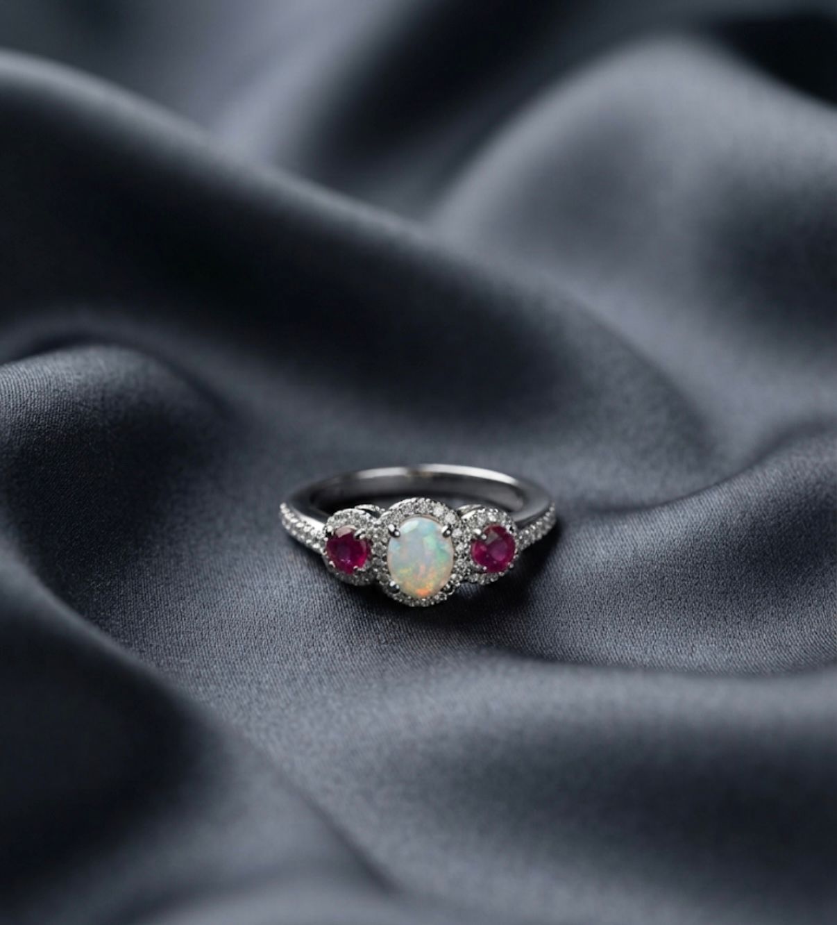 ruby opal ring