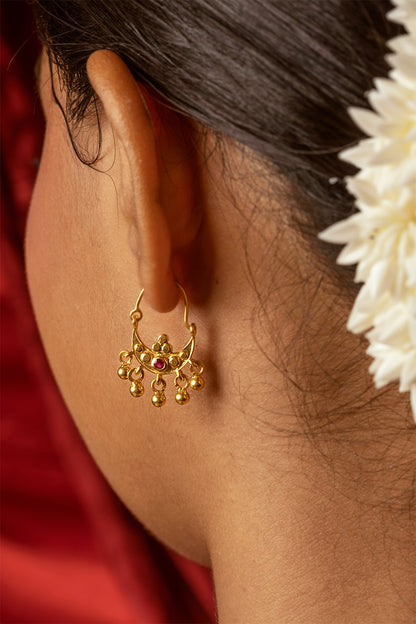 Suhaani Baali Hoop Earrings 18k Gold Plated