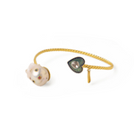 Load image into Gallery viewer, DIL POLKI AND BAROQUE PEARL CUFF
