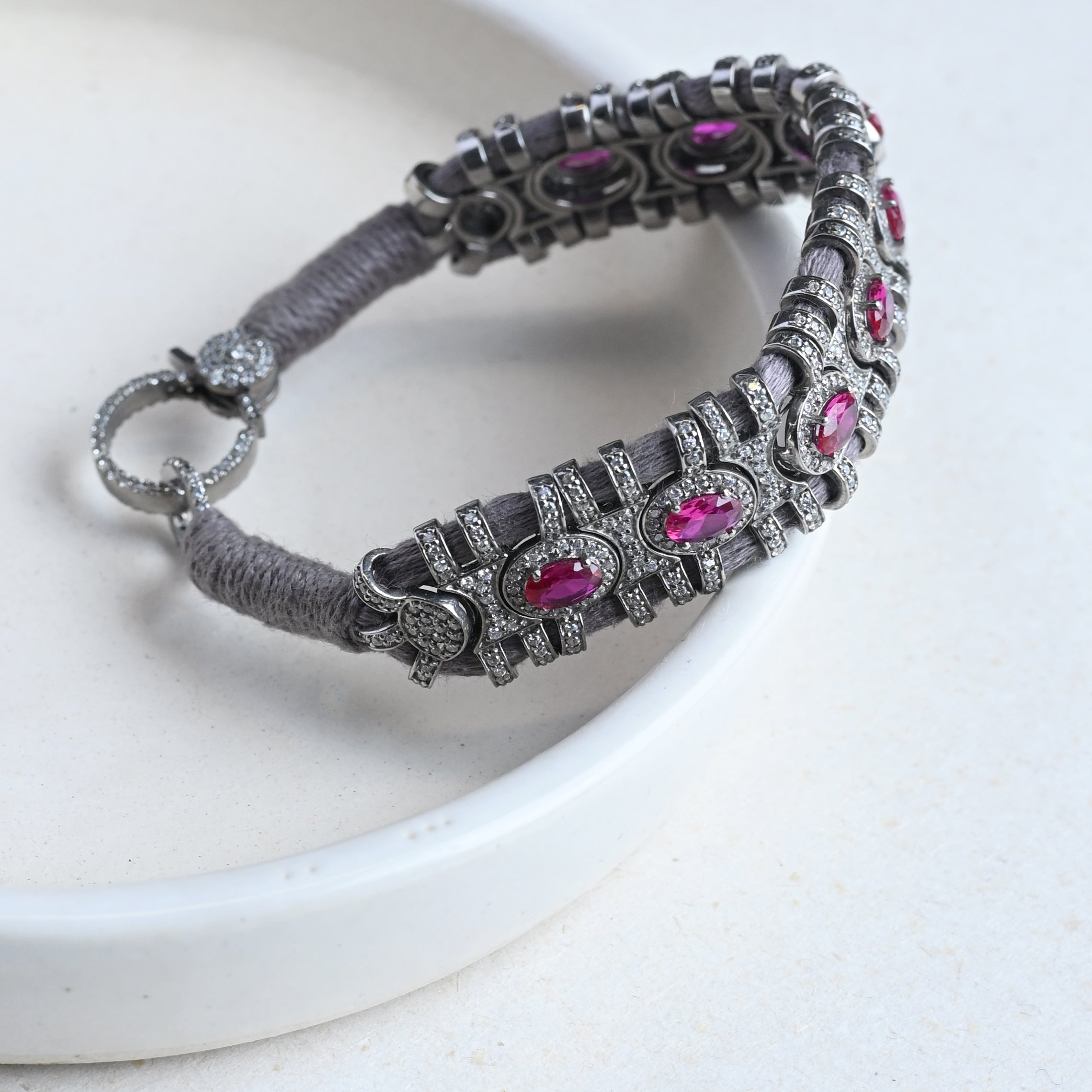 thread zircon bracelet