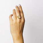 Load image into Gallery viewer, LOVE ROSE QUARTZ STUDDED RING
