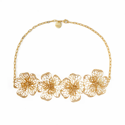 FIORE FLORAL ORO CHOKER
