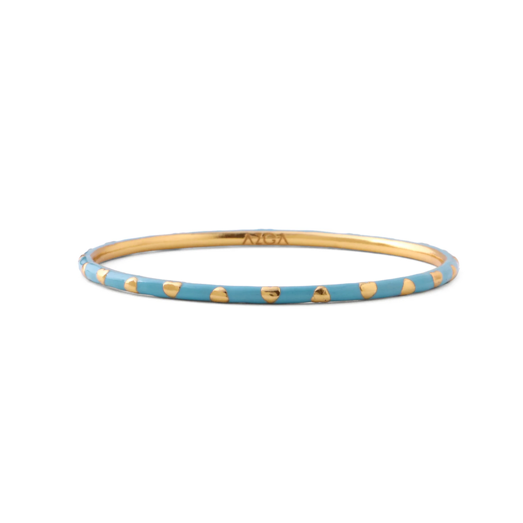 HEART ENAMEL BANGLE - TURQUOISE