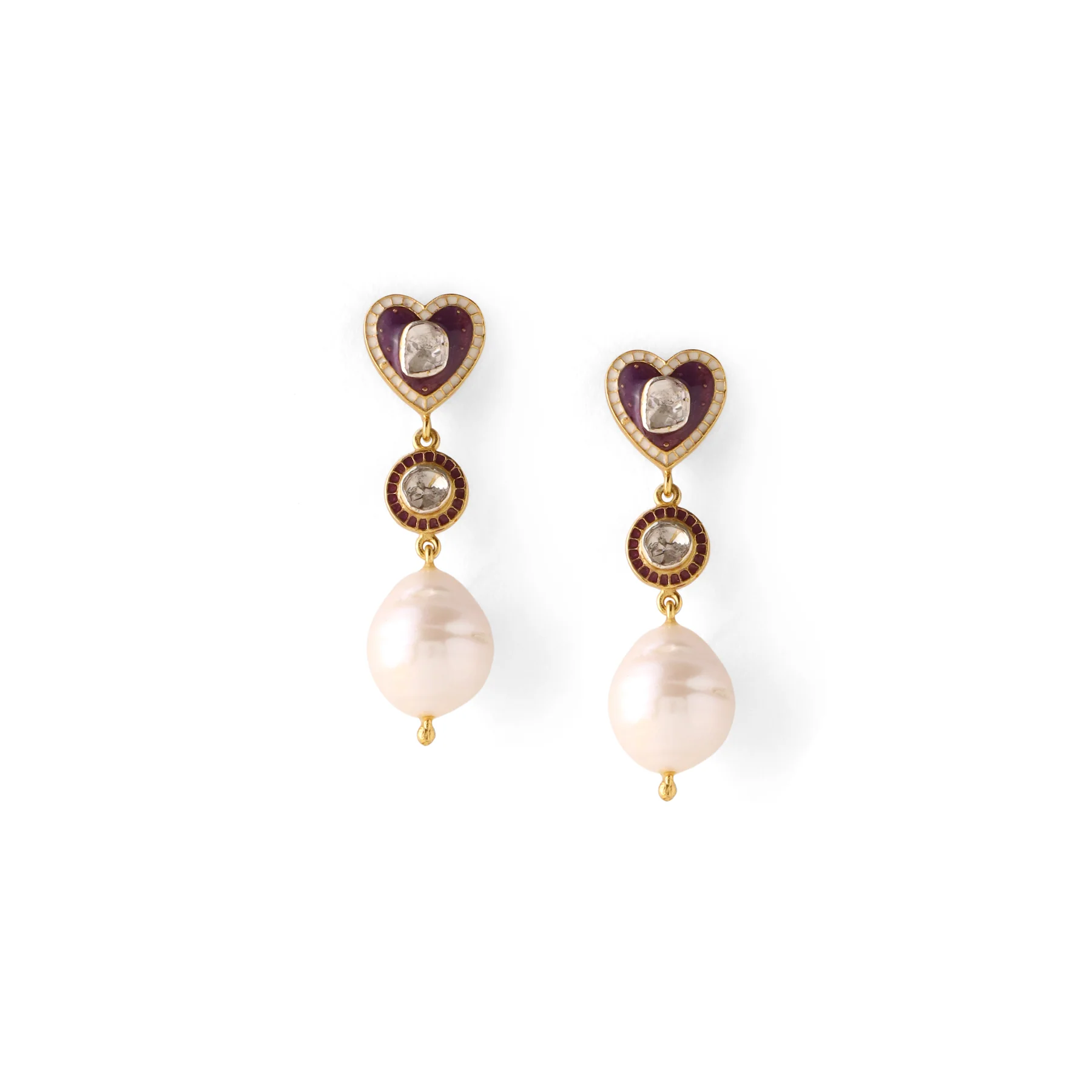 DIL POLKI PEARL EARRINGS