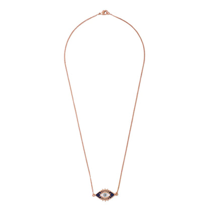 EVIL EYE NECK CHAIN - ROSE GOLD