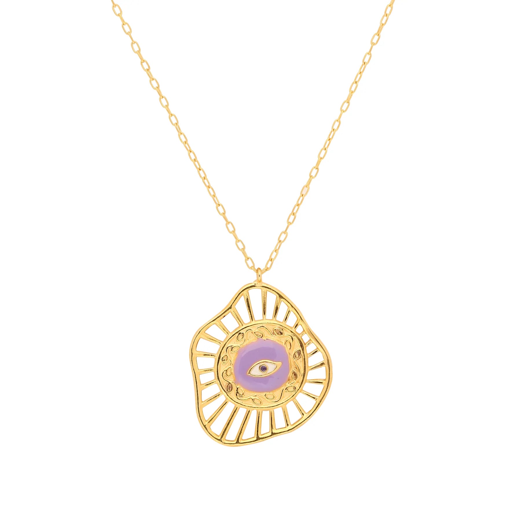 EVIL EYE NECK CHAIN - LAVENDER