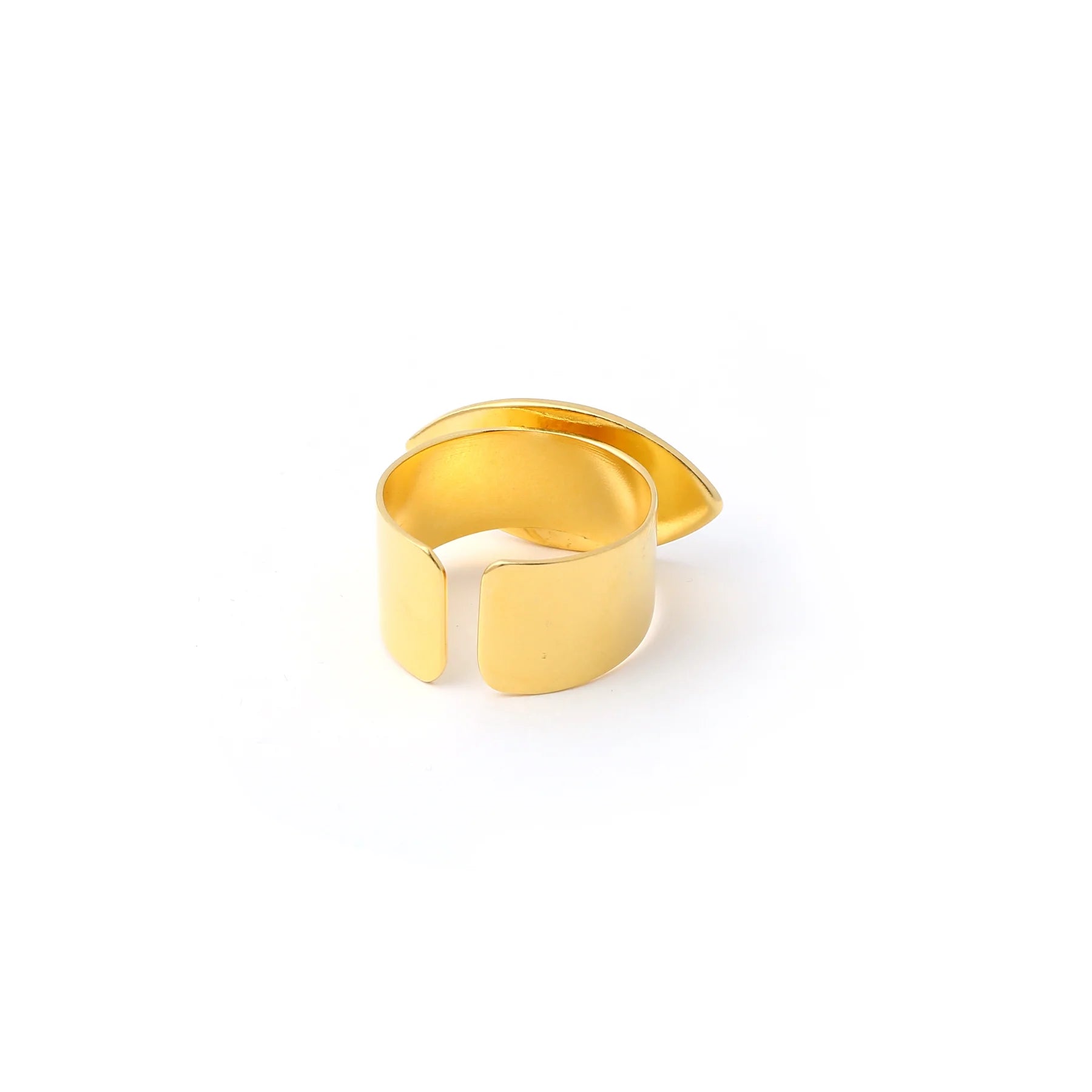 EVIL EYE ADJUSTABLE RING - IVORY GOLD