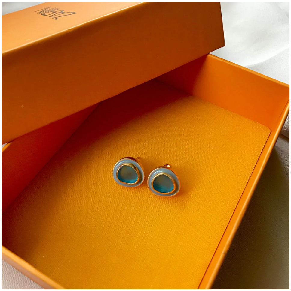 BLUE ME AWAY STUD EARRINGS