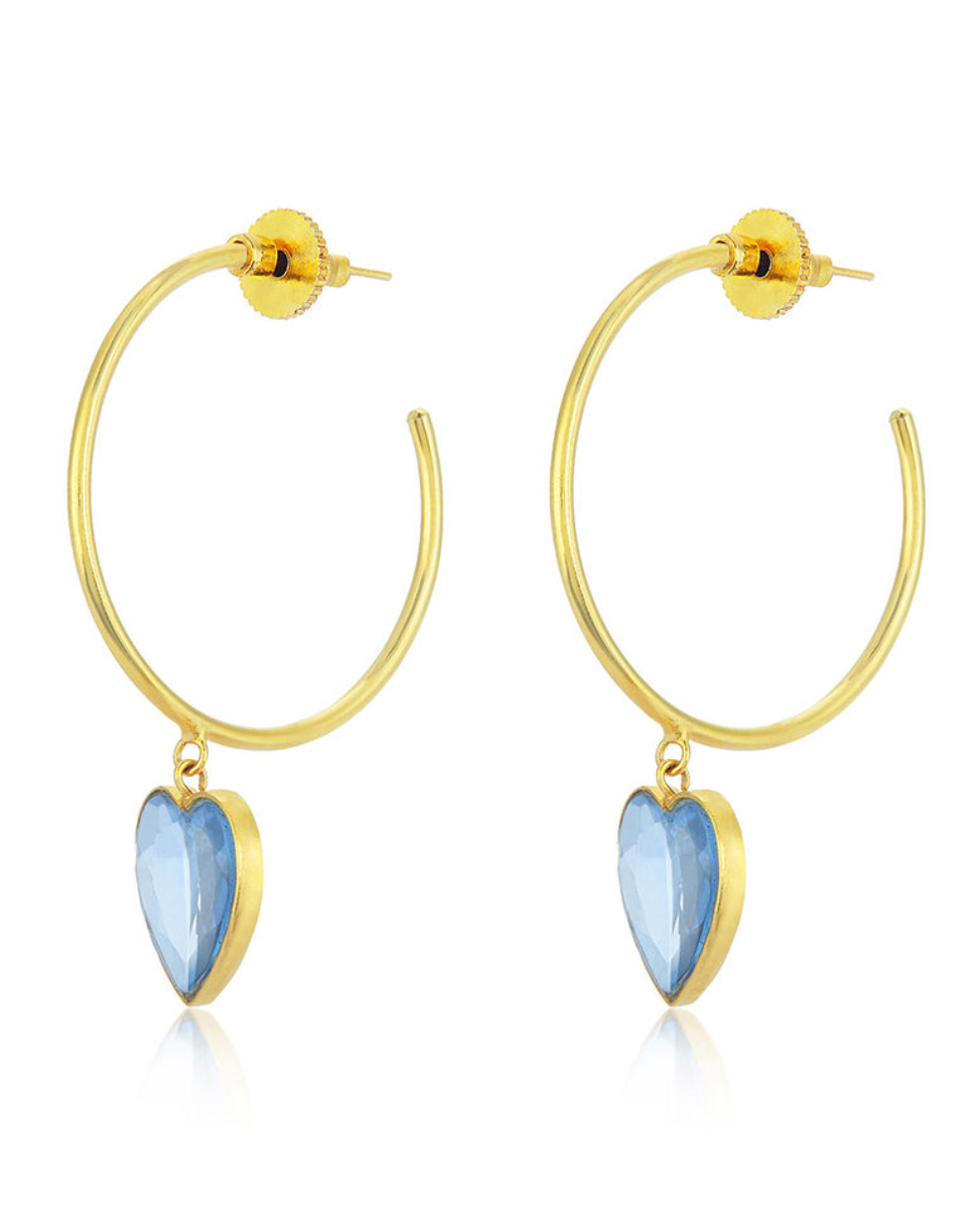 RENA HEART HOOP EARRINGS