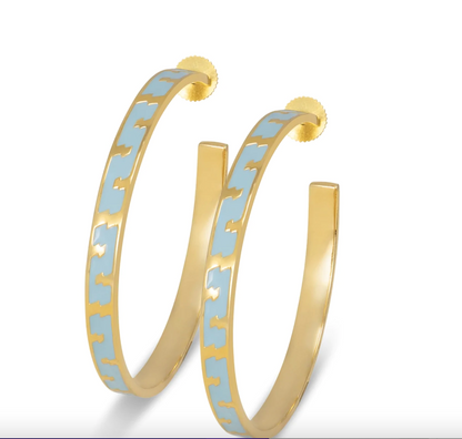 Large Ray Blue Hoops