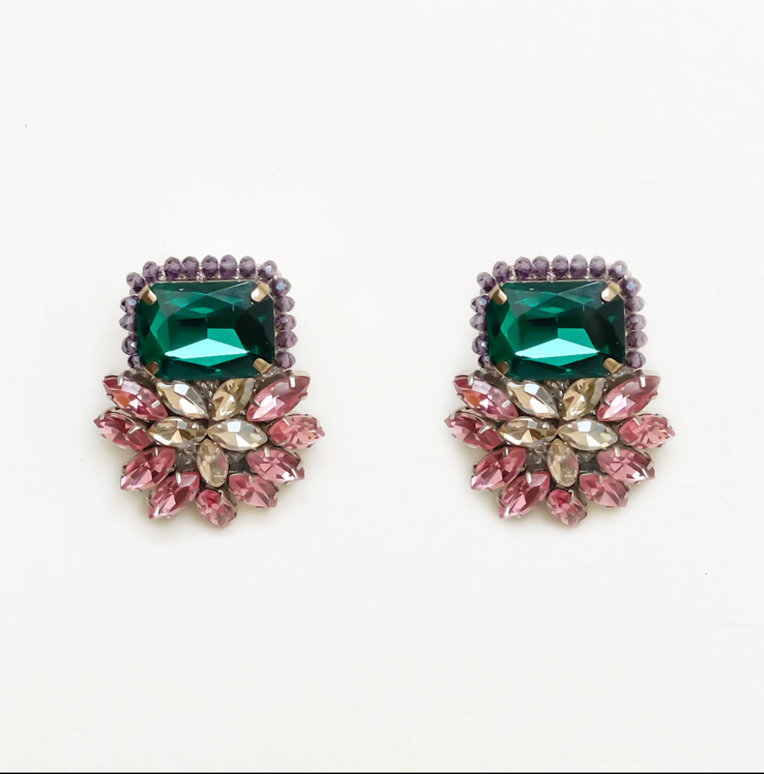 CLAIRE BUTTON EARRINGS