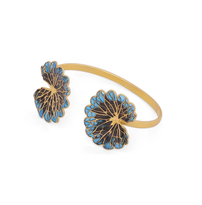 LEAF BANGLE - COBALT & BLACK
